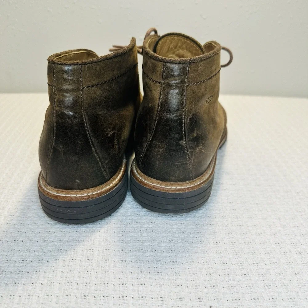 UGG Dagmann‎ Grizzly Brown Leather Chukka Boots Shoes Men's Size 9 New Insoles